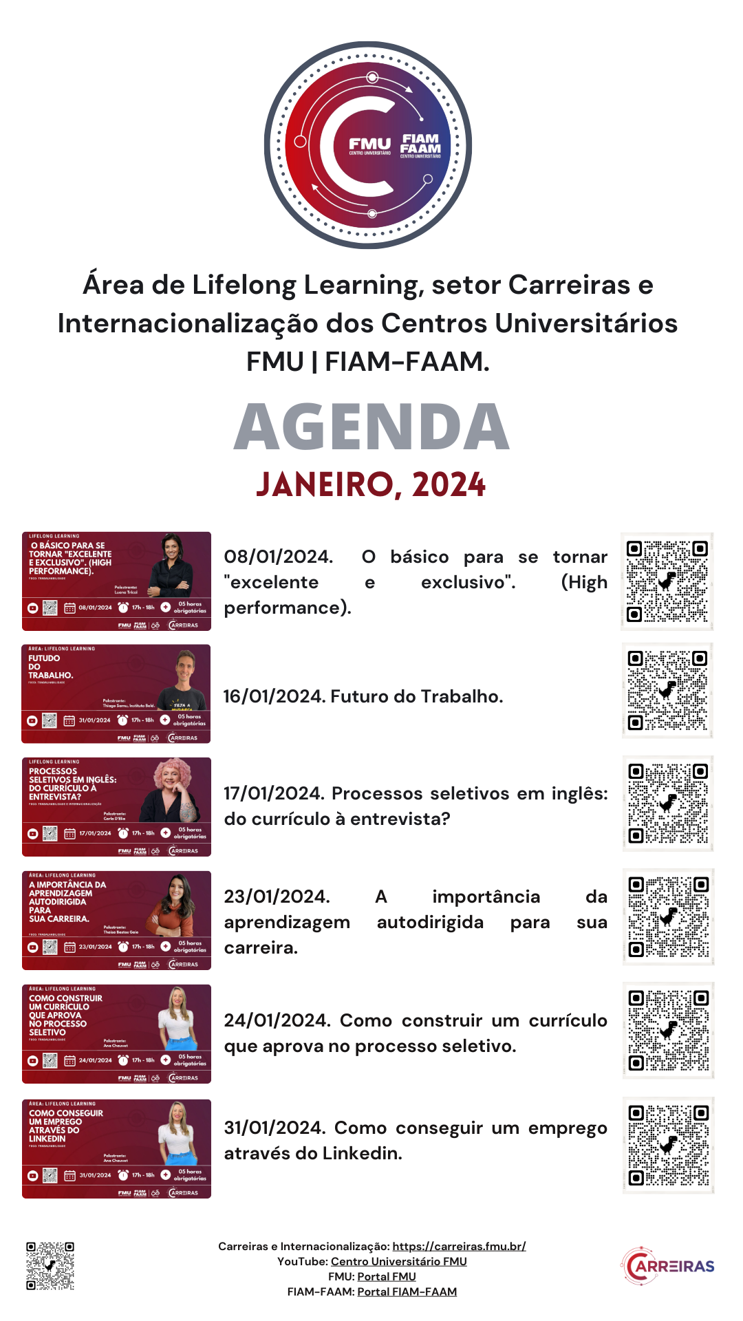 Agenda Palestras | Janeiro 2024