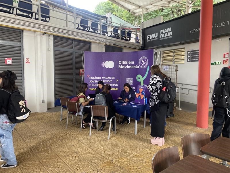 Ação: Cadastramento CIEE, campus Complexo Liberdade (presencial).